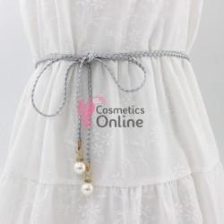 Snur pentru brau din piele impletita Luxury BLT029DD - Silver HandMade